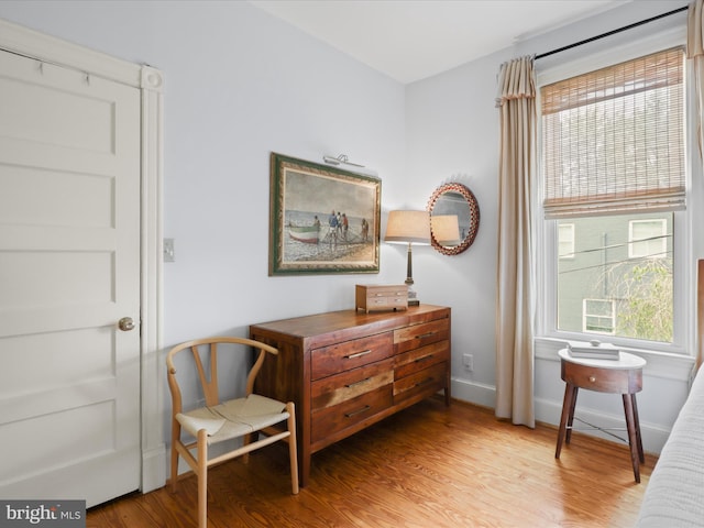 19 E Del Ray Ave E, Alexandria, VA 22301 - living area with plenty of natural light, light wood-type flooring, and baseboards