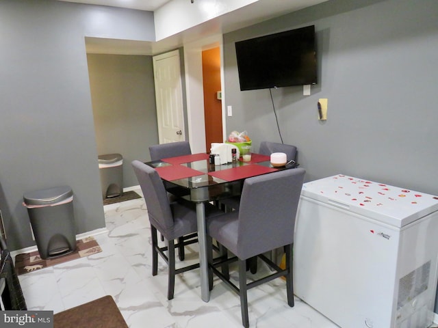 494 Kenilworth Ct, Glen Burnie, MD 21061 - dining room with light marble finish floors