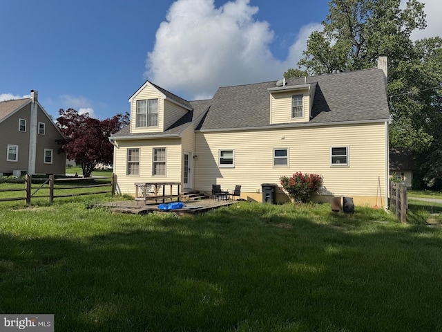 204 Seal Ln, West Chester, PA 19380 - back of house featuring a patio area, a shingled roof, and a chimney