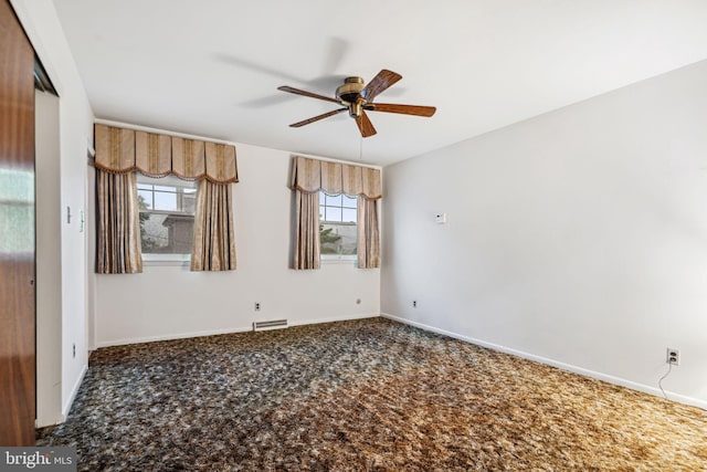 21 Princeton Ave, Gloucester City, NJ 08030 - unfurnished room featuring ceiling fan, baseboards, and carpet flooring