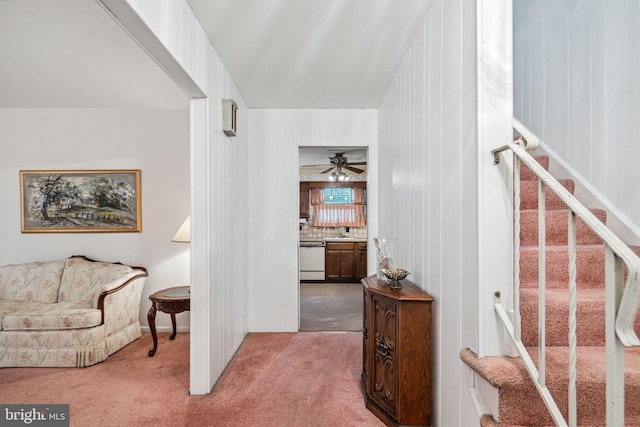 21 Princeton Ave, Gloucester City, NJ 08030 - interior space featuring carpet floors and a ceiling fan
