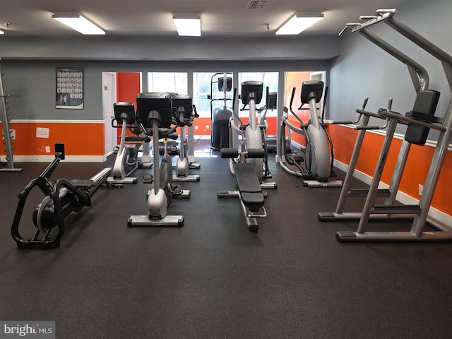 3313 Wyndham Cir Unit 4209, Alexandria, VA 22302 - exercise room with baseboards