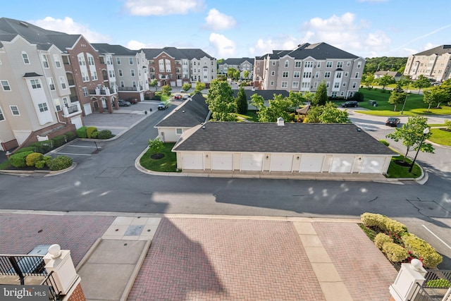 aerial perspective of suburban area