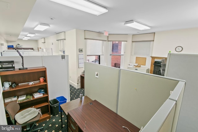 view of carpeted office