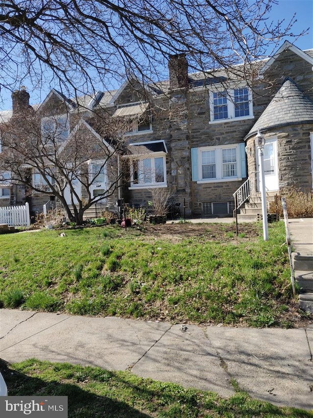 3138 Longshore Ave, Philadelphia, PA 19149 - view of front of property with stone siding and a chimney