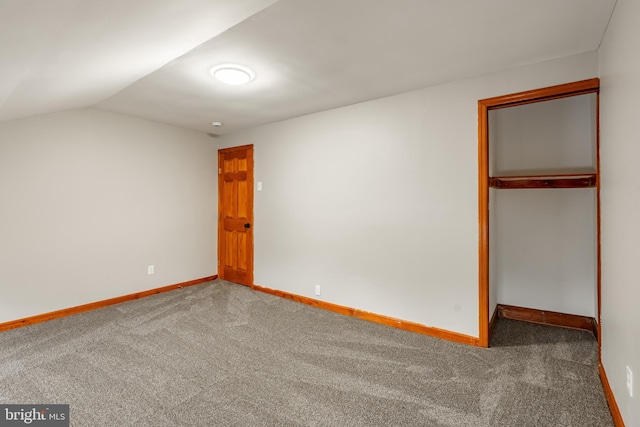 308 Cherry St, Columbia, PA 17512 - unfurnished bedroom with carpet floors, baseboards, a closet, lofted ceiling, and a spacious closet
