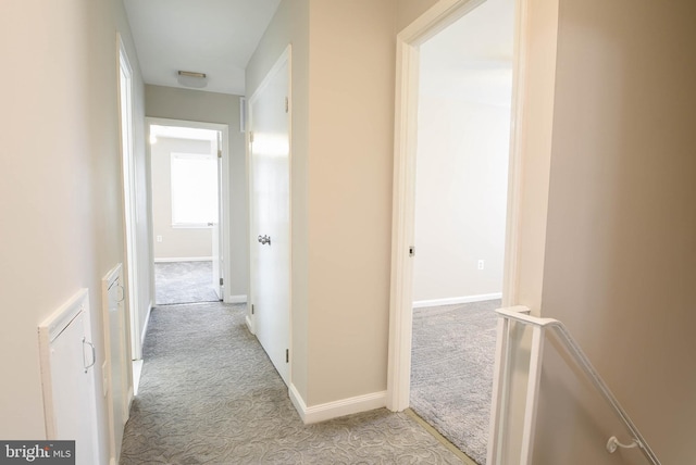 8514 Magnolia Dr, Lanham, MD 20706 - hall featuring light carpet and baseboards
