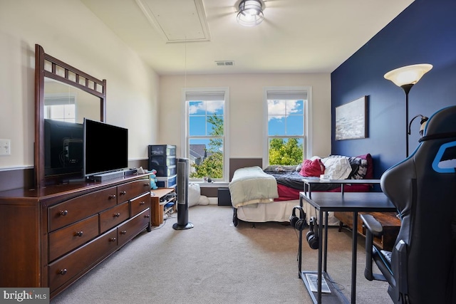 42743 Macauley Pl, Ashburn, VA 20148 - bedroom with attic access and carpet floors