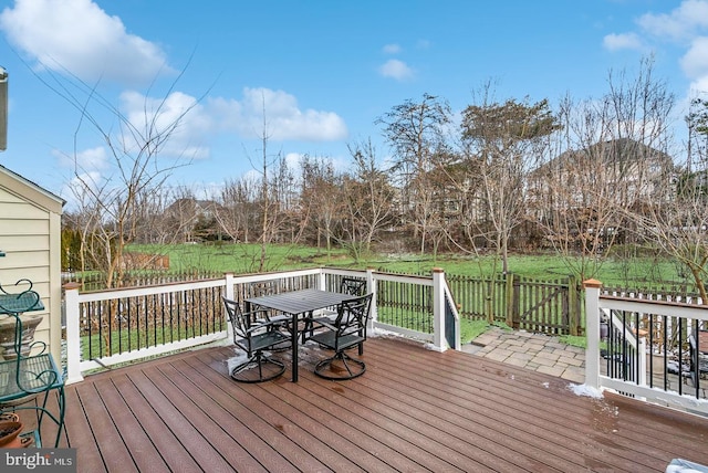 42743 Macauley Pl, Ashburn, VA 20148 - wooden deck with outdoor dining space