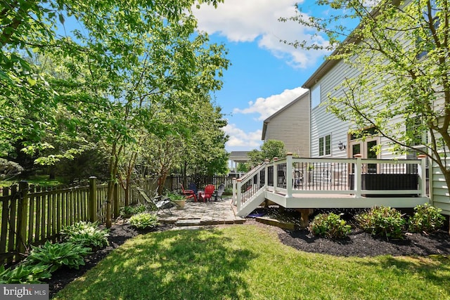 42743 Macauley Pl, Ashburn, VA 20148 - view of yard featuring a patio and a deck