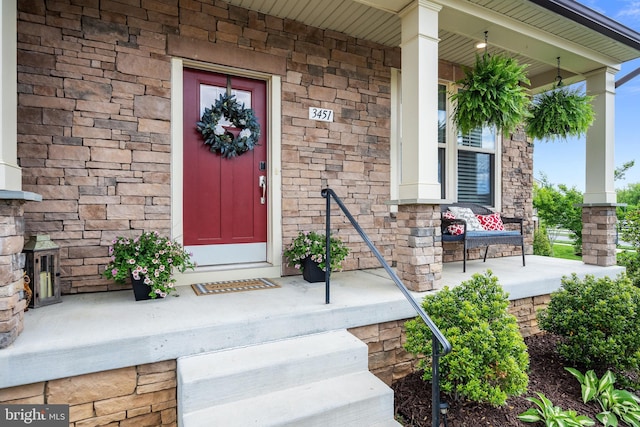3451 Flatwoods Dr, Frederick, MD 21704 - doorway to property with a porch