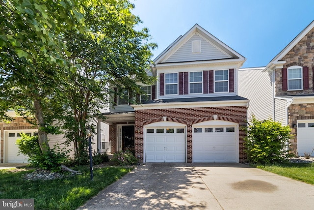 15603 Chadsey Ln, Brandywine, MD 20613 - view of front of property with brick siding, a garage, and concrete driveway