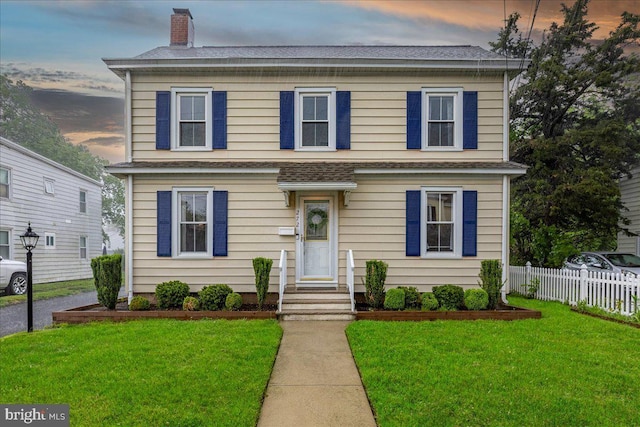 272 Main St, Hamilton, NJ 08620 - view of front of property featuring a chimney and a shingled roof