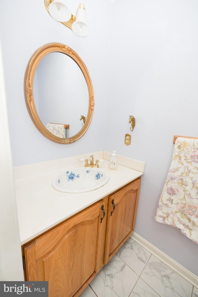 4308 Joshua Court, St, MD 21154 - bathroom featuring marble finish flooring and vanity
