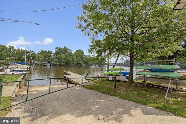 402 Bay View Dr, Edgewater, MD 21037 - dock area featuring a water view and a boat ramp