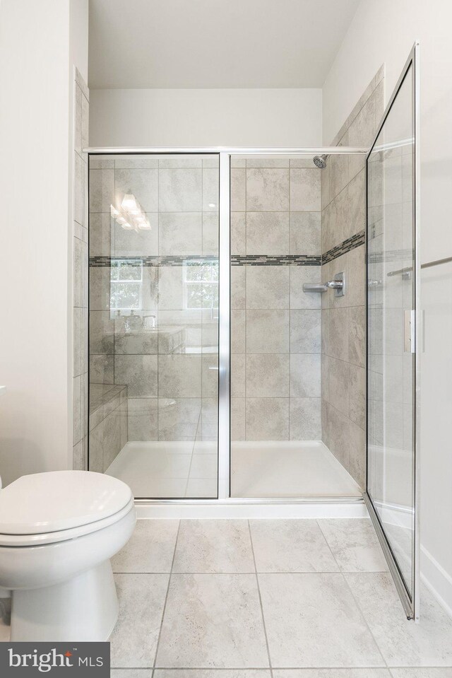 120 Bayhill Ter, Lake Frederick, VA 22630 - full bath with toilet, a shower stall, and tile patterned flooring