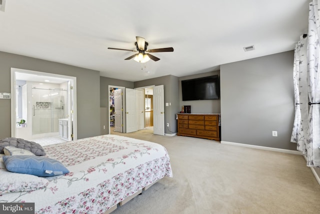 7 Otto Way, Fredericksburg, VA 22406 - carpeted bedroom with baseboards, a spacious closet, ensuite bath, and a closet