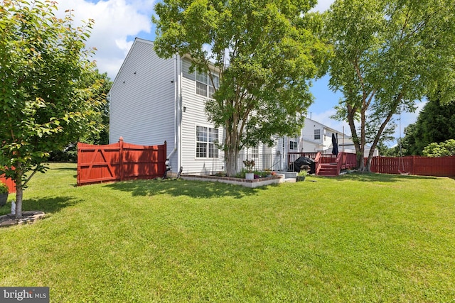7 Otto Way, Fredericksburg, VA 22406 - rear view of house with a wooden deck