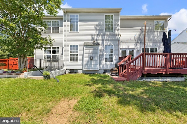 7 Otto Way, Fredericksburg, VA 22406 - rear view of house featuring a wooden deck