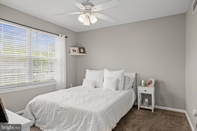 106 Hedgerow Ct, Deptford, NJ 08096 - carpeted bedroom featuring baseboards and ceiling fan