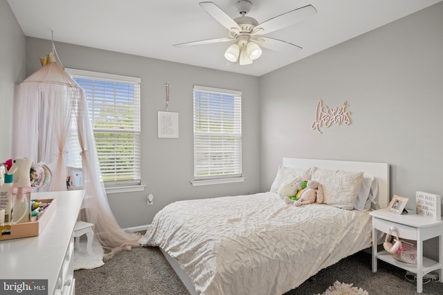 106 Hedgerow Ct, Deptford, NJ 08096 - bedroom with carpet, baseboards, and a ceiling fan
