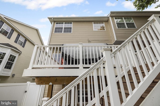 3334 Castle Ridge Cir Unit 8, Silver Spring, MD 20904 - back of property featuring stairs, a deck, and a gate
