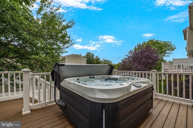 3334 Castle Ridge Cir Unit 8, Silver Spring, MD 20904 - wooden terrace with a hot tub