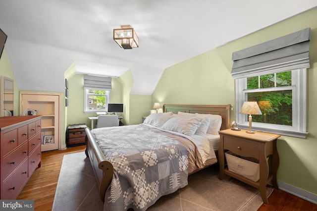1505 Wynnewood Rd, Ardmore, PA 19003 - bedroom with wood finished floors and lofted ceiling