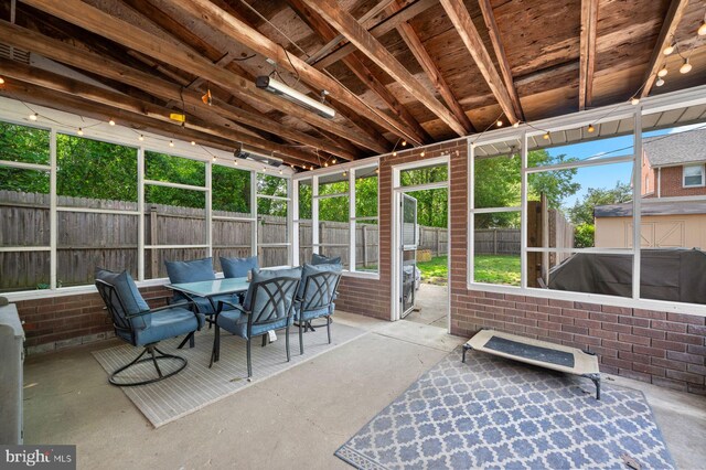 1505 Wynnewood Rd, Ardmore, PA 19003 - sunroom with outdoor dining space
