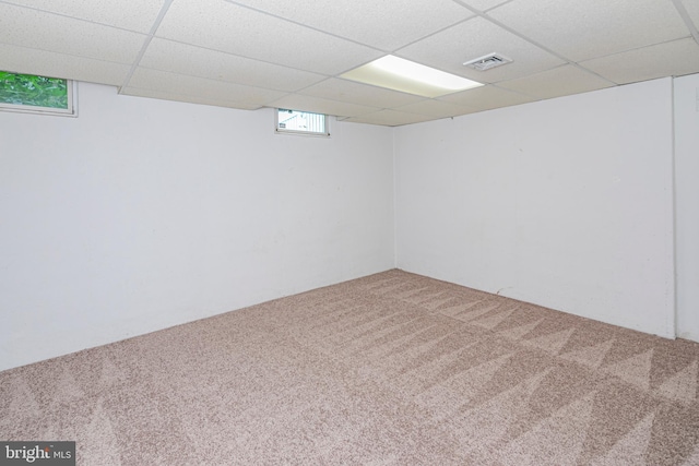 6 Benedek Rd, Princeton, NJ 08540 - basement with carpet floors and a drop ceiling
