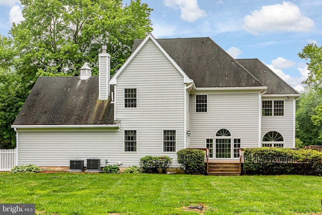 6 Benedek Rd, Princeton, NJ 08540 - rear view of property featuring a chimney, roof with shingles, and a deck