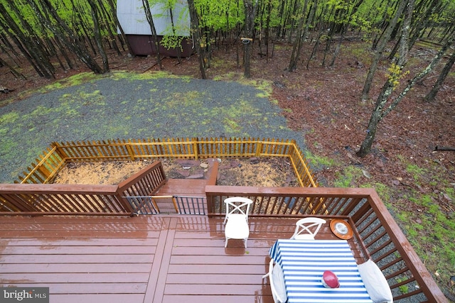 wooden deck with fence