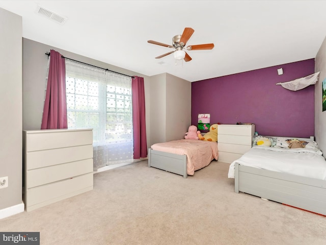 106 Bedrock Dr, Walkersville, MD 21793 - bedroom featuring carpet, a ceiling fan, and baseboards