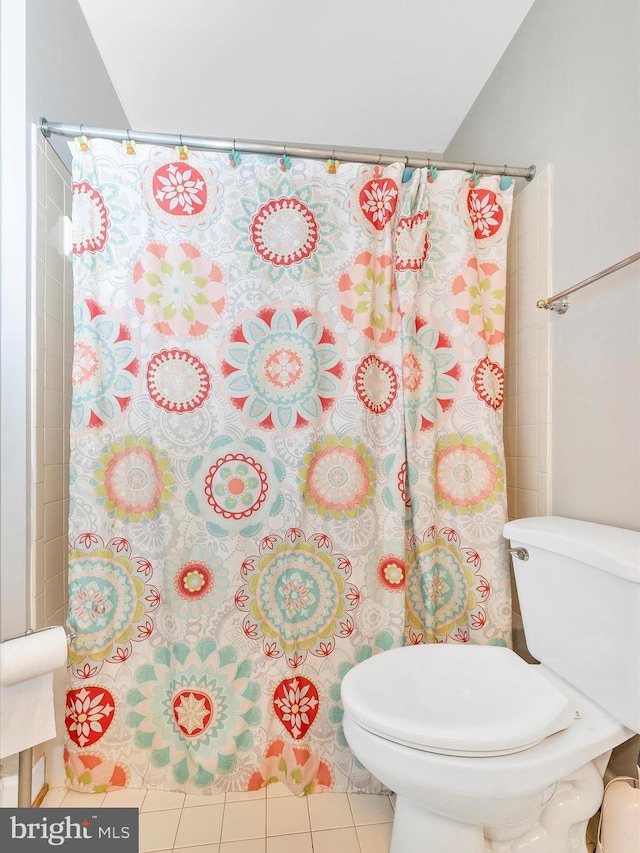 106 Bedrock Dr, Walkersville, MD 21793 - full bath with toilet, curtained shower, and tile patterned flooring