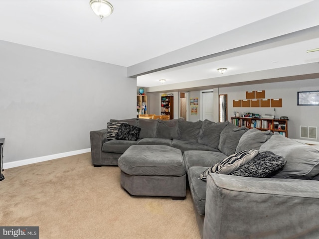 106 Bedrock Dr, Walkersville, MD 21793 - living area with light colored carpet and baseboards