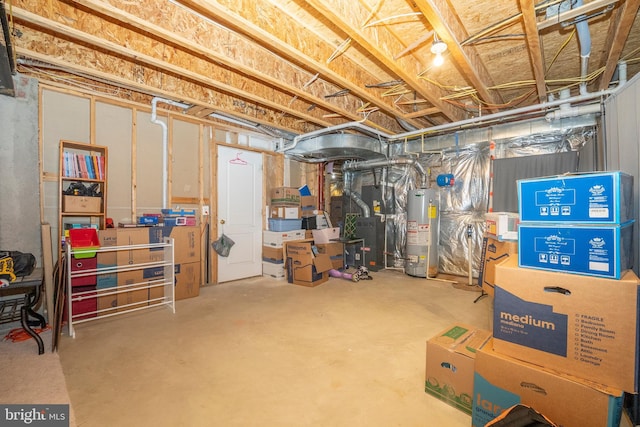 106 Bedrock Dr, Walkersville, MD 21793 - unfinished basement with gas water heater and heating unit