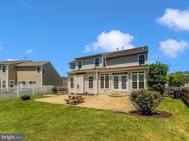 106 Bedrock Dr, Walkersville, MD 21793 - back of house featuring french doors and a patio area