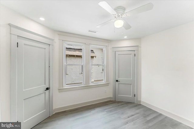 564 9th Ave, Prospect Park, PA 19076 - unfurnished room featuring wood finished floors, a ceiling fan, and recessed lighting