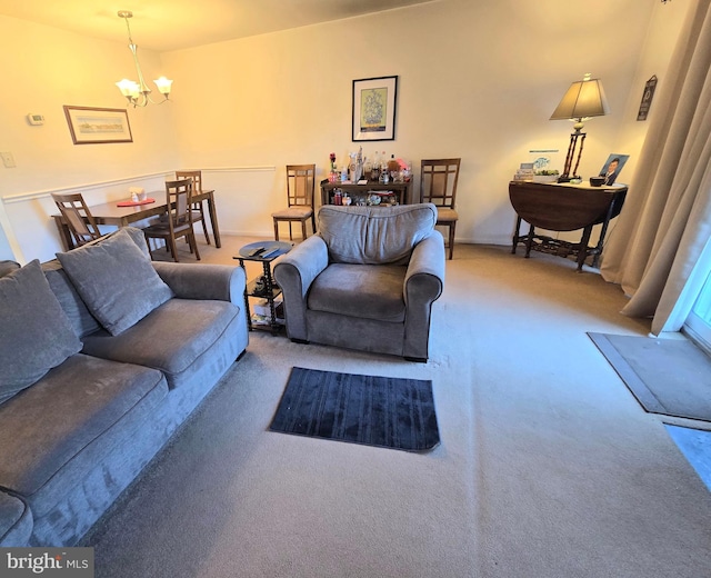 290 Hilltop Ln, Annapolis, MD 21403 - living area featuring a chandelier and carpet