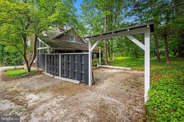 view of outdoor structure