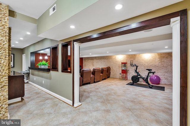5526 Macarthur Blvd NW, Washington, DC 20016 - exercise area featuring recessed lighting and tile patterned floors