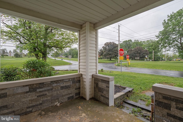 view of patio with covered porch