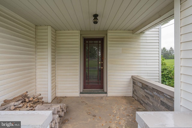 view of exterior entry