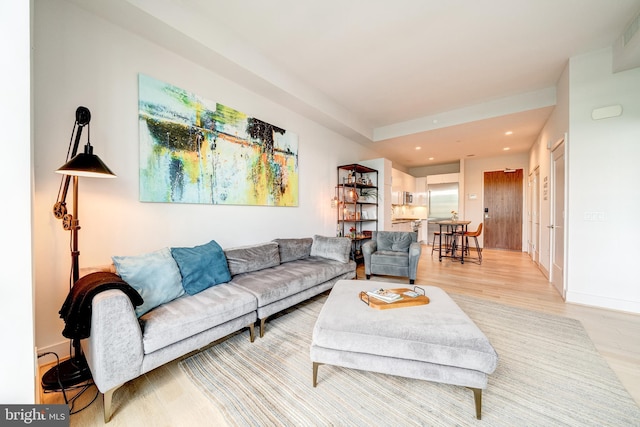 45 Sutton Sq SW Unit Ph11, Washington, DC 20024 - living area featuring light wood finished floors, recessed lighting, and baseboards
