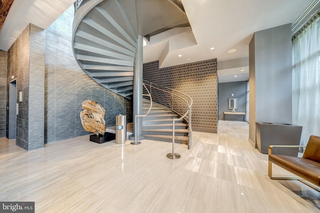 45 Sutton Sq SW Unit Ph11, Washington, DC 20024 - stairs with recessed lighting