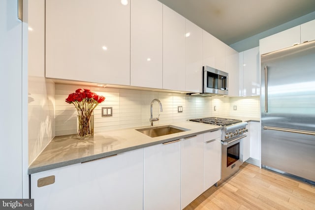 45 Sutton Sq SW Unit Ph11, Washington, DC 20024 - kitchen with high quality appliances, a sink, and white cabinetry