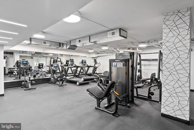 view of workout area