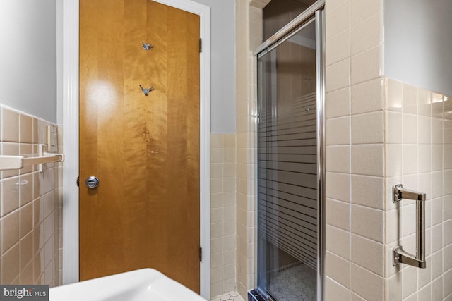 15 Renee, Lawrence Township, NJ 08648 - full bathroom with a stall shower and tile walls
