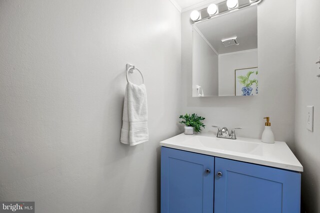18165 Metz Dr, Germantown, MD 20874 - bathroom featuring ornamental molding and vanity
