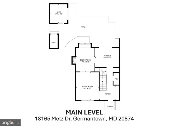 18165 Metz Dr, Germantown, MD 20874 - property floor plan